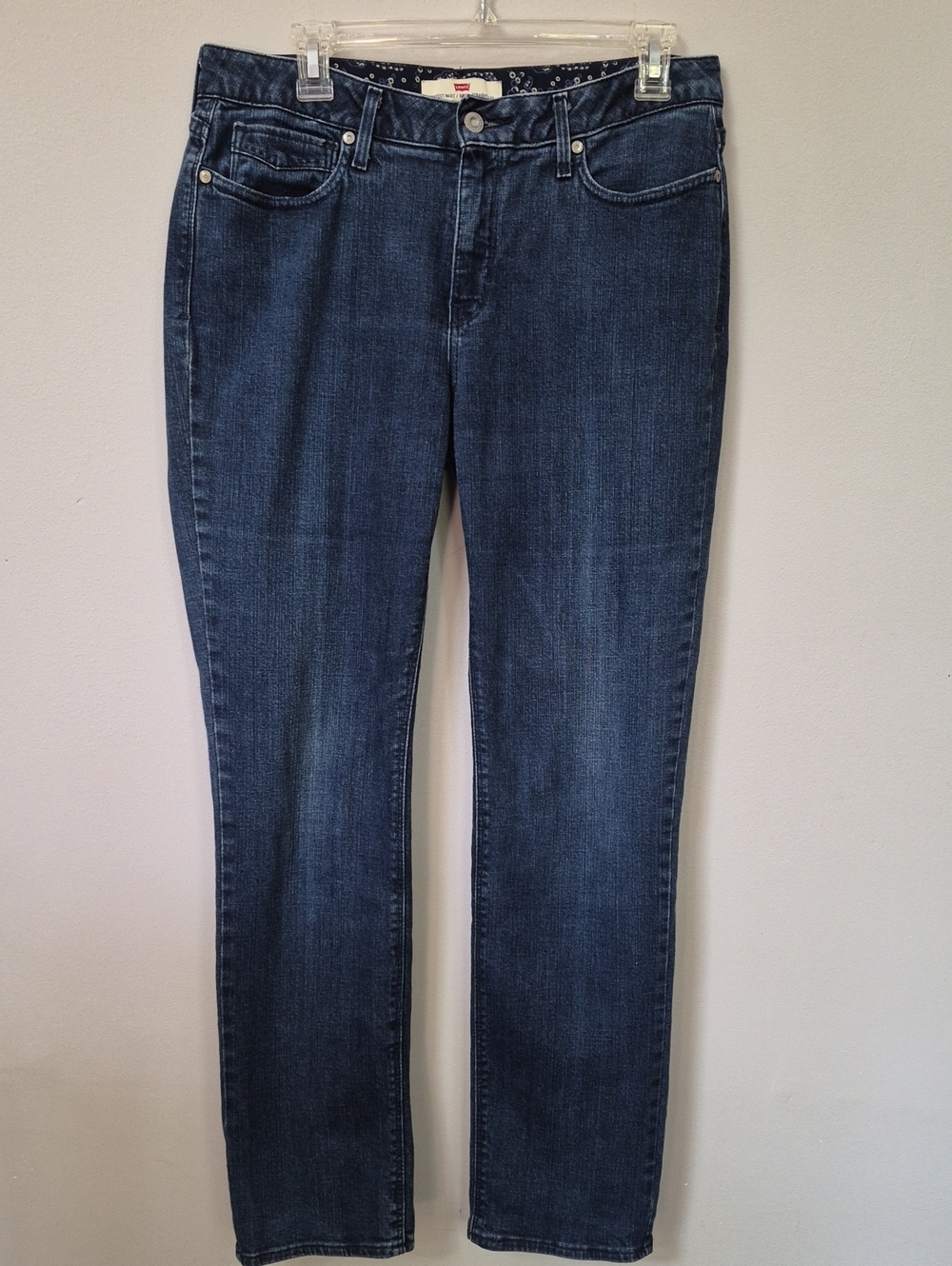 Levi's 525 Perfect Waist Jrans Dark Blue Women's 12 Straight Leg Back Flap Chore